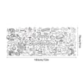 thumbnail image 3 of Thanksgiving Interactive Coloring Tablecloth & Backdrop – 71.65x30.71 Inch Turkey/Pumpkin/Autumn Motif Paper Cover with Waterproof Coating, Oversized 6-8 Person Dining Table Art Activity, Reusable, 3 of 6