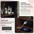 thumbnail image 6 of OKD Makeup Vanity Desk with Lights and Mirror, Vanity Table with 5 Drawers and Charging Station for Bedroom,Dark Walnut, 6 of 7