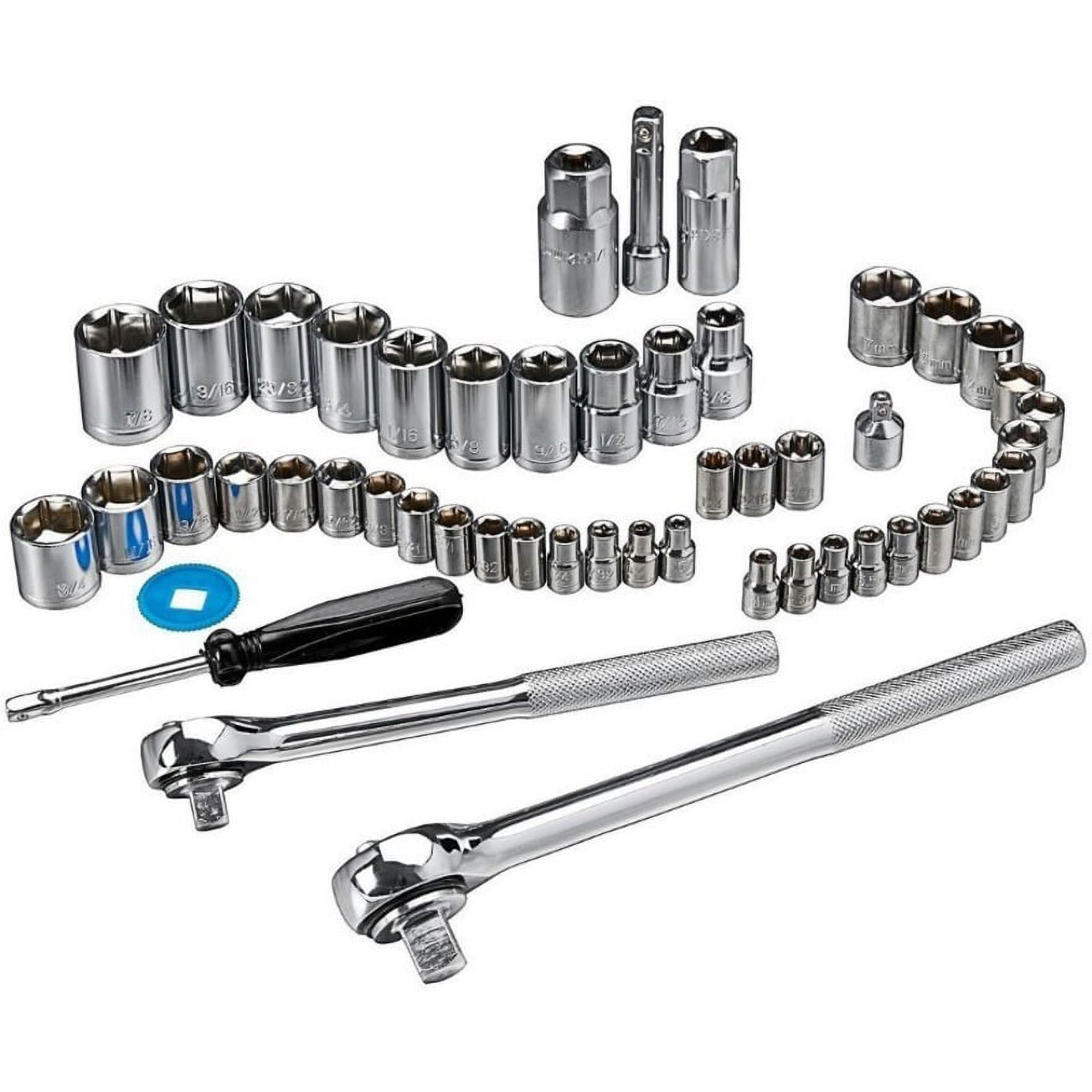 Pittsburgh SAE & Metric Socket Set, 51 Piece