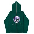 thumbnail image 1 of Sudadera de calavera oscura europea y americana para hombre y mujer, sudaderas con capucha góticas para pareja, sudadera de Cremallera larga de talla grande Harajuku 2023, 1 of 4