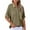 Army Green, variant on fatyb Women's Knit Button down Shirts Collared Short Sleeve Casual Tops Loose Summer Blouses with Pockets