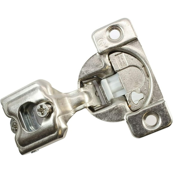 Woeilo 2 Pack Hardware Grass TEC 864 108 Degree 1" Overlay 3 Level Soft Close Screw On Compact Cabinet Hinge 04441A-15 3-Way Adjustment 45mm Boring Pattern