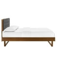 thumbnail image 5 of Modway Bridgette Twin Wood Platform Bed With Angular Frame, Walnut/Charcoal, 5 of 11