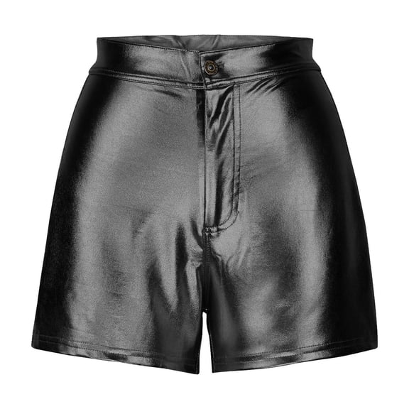 Gfyviroh Womens Shorts Casual High Waist Button Shorts Solid Color Trendy Comfortable Streetwear Shorts