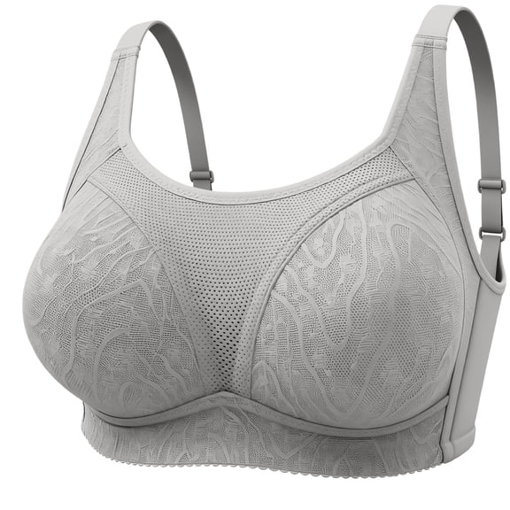 Stamzod Plus Size Bras for Older Women Comfortable Push Up Bra Wireless Everyday Bras No Underwire
