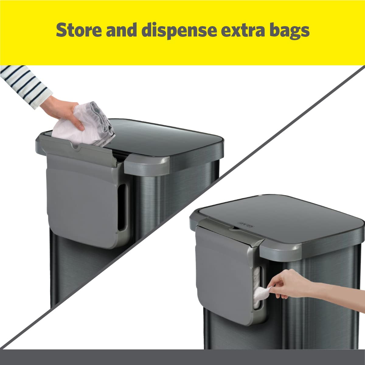 Glad Slim Trash Can with Clorox Odor Protection - Narrow Kitchen Garbage  Bin with Soft Close Lid, Step On Foot Pedal and Waste Bag Roll Holder, All