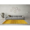 thumbnail image 3 of Ahgly Company Indoor Square Oriental Yellow Modern Area Rugs, 3' Square, 3 of 4