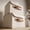 Ivory, variant on Decorative Linen Storage Boxes with Lids - Spacious Set of 2 Organizer Bins for Your Home Decor - The Perfect Small Container to Safely Store Photos, Documents and Memory Box Keepsakes in Style