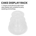 thumbnail image 2 of 4 Tiers Round Macaron Tower Stand Cake Display Rack for Wedding Birthday Decor, 2 of 8