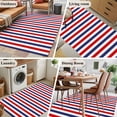 thumbnail image 6 of 4x6 Area Rugs, Red Blue White Striped Non-Skid Rubber Backing Large Rectangle Rugs - Living Room Bedroom Home Office, Modern Simple Stripes Indoor Floor Mat Carpets Washable Rug, 6 of 9