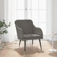 thumbnail image 1 of vidaXL Armchair Dark Grey 63x76x80 cm Velvet, 1 of 5