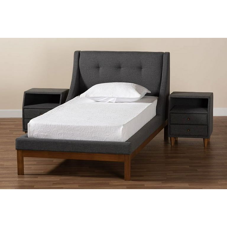 Baxton Studio Louvain Mid Century Modern Transitional Dark Grey