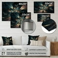 thumbnail image 4 of Designart "Fractal Reverberations Gold and Blue I" Abstract Fractal Metal Wall Art Prints, 4 of 5