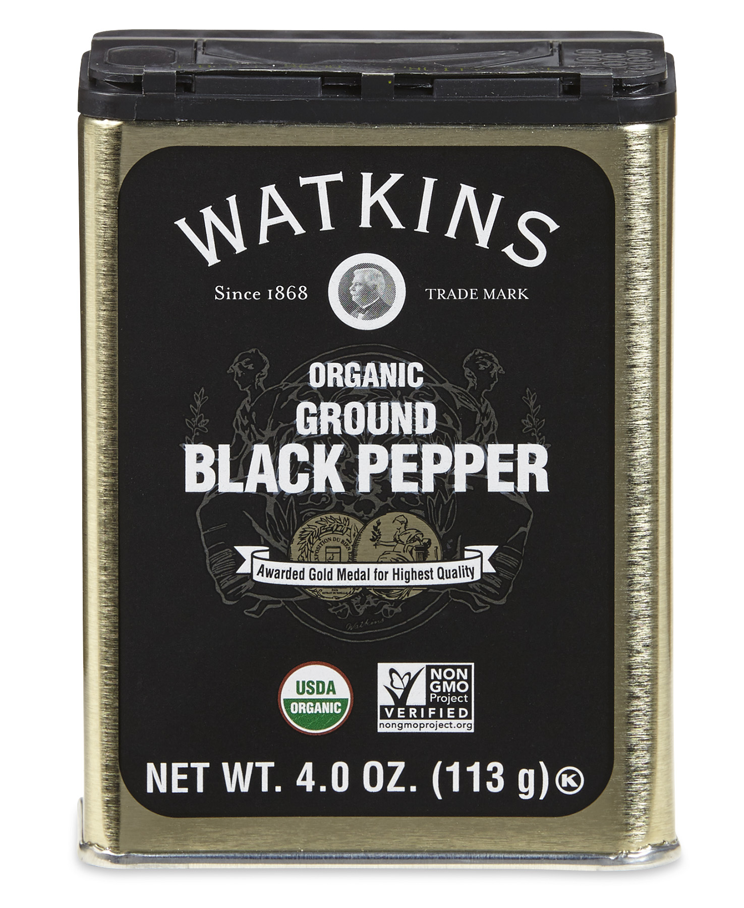 Watkins Gourmet Organic Spice Tin, Ground Black Pepper - Walmart.com - Walmart.com