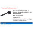 thumbnail image 2 of Turn Signal Switch (Headlight and Dimmer) - Compatible with 2006 - 2009 Pontiac Solstice 2007 2008, 2 of 2