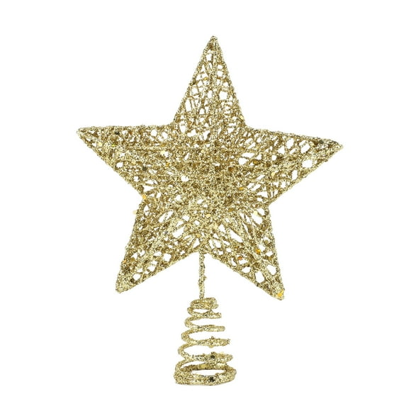 Christmas Tree Star Decoration, Tree Top Star Iron Gold For Home