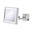 thumbnail image 1 of Aptations 913-55-43 Single-Sided LED Square Wall Mirror - Rechargeable, Chrome, 1 of 1