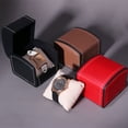 thumbnail image 4 of PU Leather Single Grid Watch Display Case Jewelry Storage Organizer Slot Box, 4 of 13