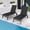 Black, variant on Patio Chaise Lounge Chair with Wheels, Set of 2 Outdoor Lounge Chairs with Adjustable Backrest, Waterproof Poolside Lounge Chairs