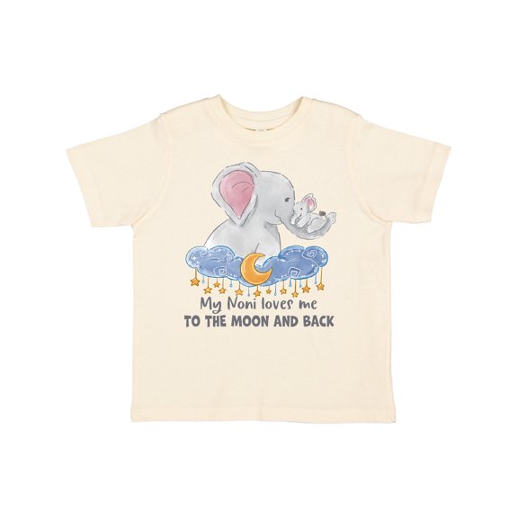Inktastic My Noni Loves Me to the Moon and Back Elephant Family Boys or Girls Toddler T-Shirt