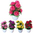 thumbnail image 4 of 1Pc Artificial Chrysanthemum Bonsai Potted Plant Landscape Home Floral Decor, 4 of 8