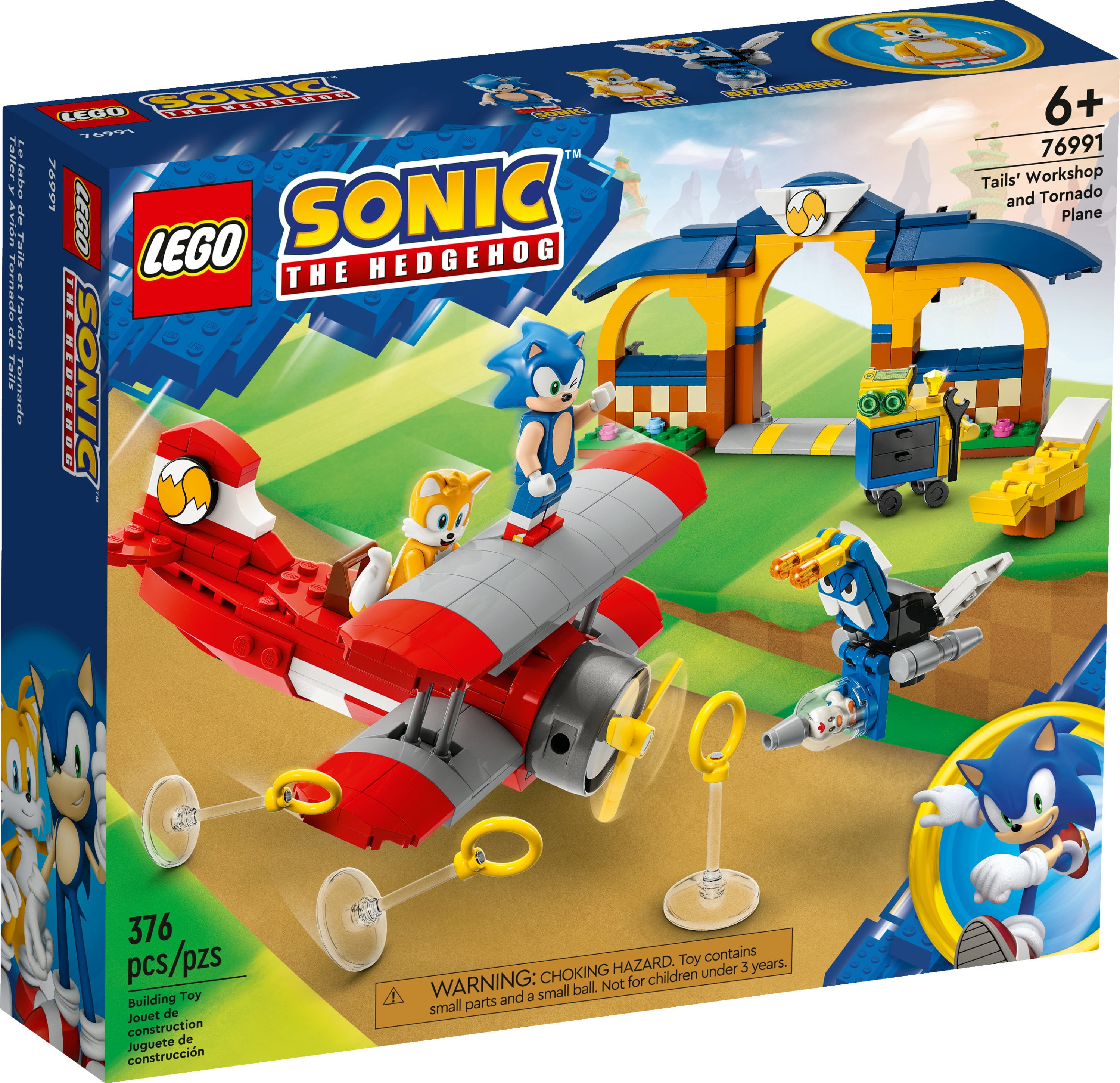 LEGO Sonic the Hedgehog Tails' Workshop and Tornado Plane 76991 Building  Toy Set, Airplane Toy with 4 Sonic Figures and Accessories for Creative  Role Play, Gift for 6 Year Olds who Love