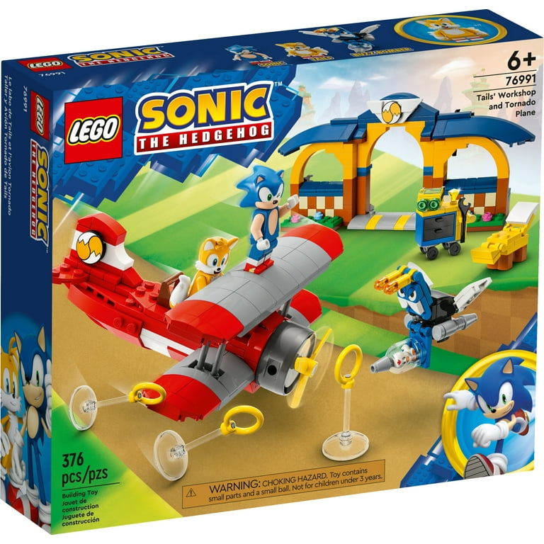 LEGO Sonic the Hedgehog Tails’ Workshop and Tornado Plane 76991 Building  Toy Set, Airplane Toy with 4 Sonic Figures and Accessories for Creative  Role