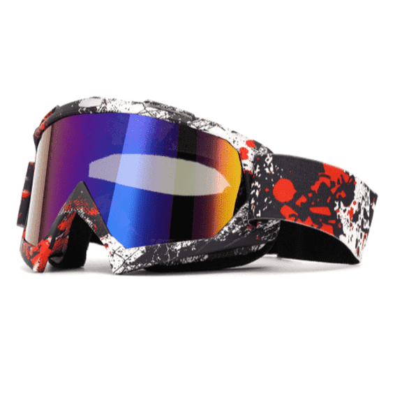 Arcticwind New Motorcycle/Ski Goggles, Off-Road Sports Sunglasses, Windproof, UV400, Anti-Blue Light PC Lens – Soft Sponge Lining, Dual Strap, Lightweight – Unisex, Stylish