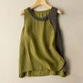 thumbnail image 2 of fatyb Women's Linen Tank Top Casual Round Neck Sleeveless Shirts Lightweight Loose Beach Tanks for Ladies, 2 of 6
