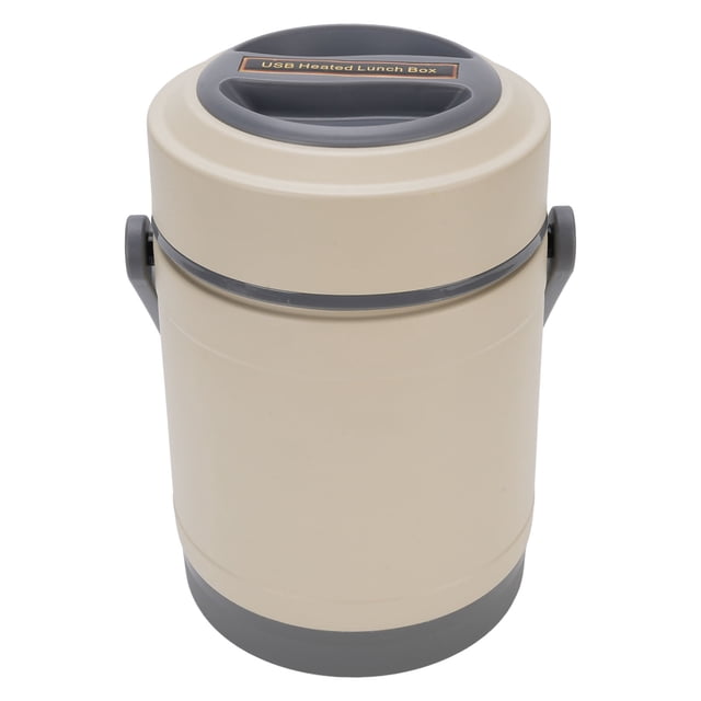 Electric Lunch Box,2L Stainless Steel Portable Electric Food Warmer Bucket Thermal Heat Preservation Pot Thermal Lunch Container for Travel Dorm Office Work