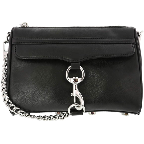Bolso de hombro de cuero Rebecca Minkoff Mac Mini negro