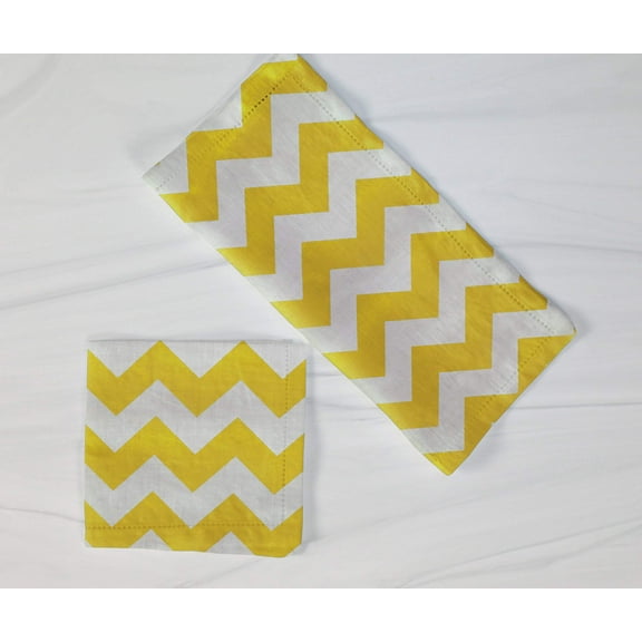 Cotton Zig-zag Chevron Napkins 18"X18"