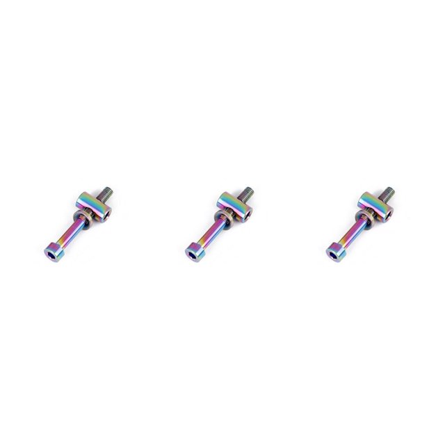 QualitChoice Alloy Seat Post Fixing Portable Detachable Anti-rust Screws Outdoor Sports Cycling Replacing Parts Colorful M5x40 3Set