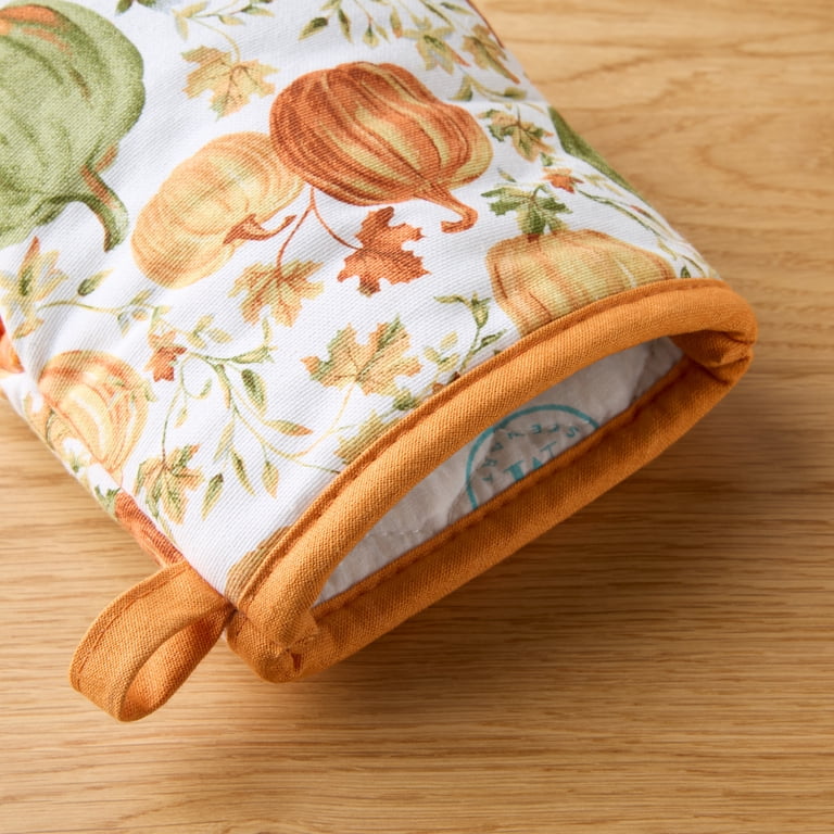 MARTHA STWEART Autumn Harvest Mini Oven Mitt 2-Pack Set, 100