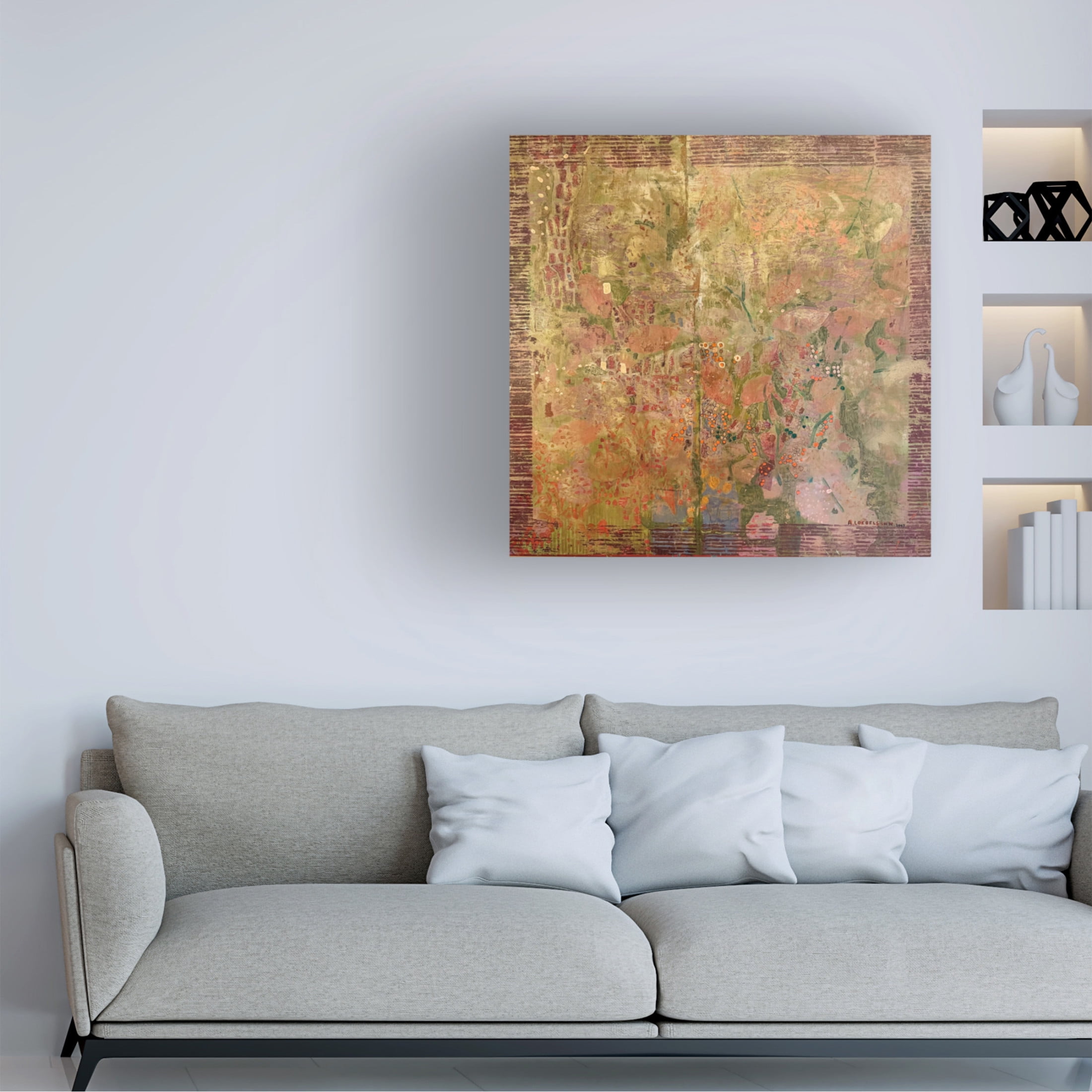 Trademark Fine Art Alise Loebelsohn  Still life with green leaves Canvas Wall Art