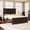 Brown, variant on Harper & Bright Designs Vintage King Size Bed Frame with Tall Headboard & Footboard, Wooden Framhouse King Platform Bed with Wood Slats, Under Bed Storage Space for Bedroom, Brown