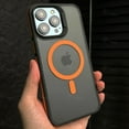 thumbnail image 2 of New Bicolor Matte Frosted Magnetic Phone Case For iPhone 16 15 14 Plus 13 12 11 Pro Max Translucent Shockproof Bumper Hard Cover, 2 of 5