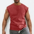 thumbnail image 3 of YLSDY Fashion Cut Off Workout Tank Tops for Men Athletic Gym Running Cap Sleeve Muscle Tee Fitness Bodybuilding Sleeveless T Shirts Wine L, 3 of 8