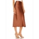 thumbnail image 4 of Falda para Mujer, de Satén de Seda, Elástica, de Cintura Alta, Estilo Informal, de Guepardo. Marrón M, 4 of 6