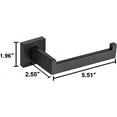 thumbnail image 5 of Matte Black Toilet Paper Holder, Lava Odoro Bathroom Toilet Roll Holder Wall Mount Stainless Steel Modern Square Style, 5.5 Inch, 5 of 7