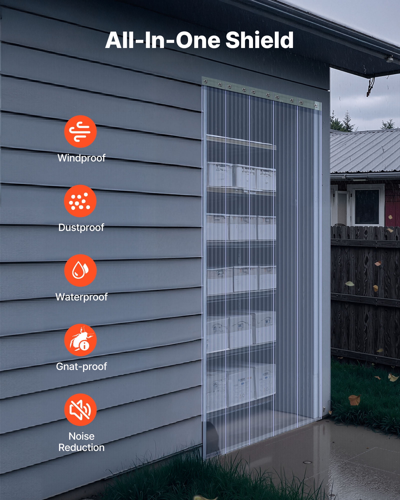VEVOR Clear PVC Strip Curtain, 101 ft Length x 12 in Width, Ribbed Plastic Door Strip Bulk Roll, Walk in Freezer Cooler Curtain Strips for Doorways of Supermarket, Garage, Warehouse, Pet Animal House