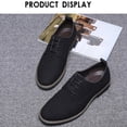 thumbnail image 6 of Tawop Dress Shoes for Men Faux Leather Casual Suede Black Size:5.5, 6 of 7
