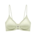 thumbnail image 4 of PMVFHDE Seamless Front Closure Back Strappy Push Up Bra For Daily Wear And Occasions Light Green - M, 4 of 6