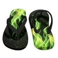 thumbnail image 7 of Psesaysky Boys Girls Flip Flops Green Flame Print Child Summer Slip-on Thong Sandals Beach Pool Water Shoes(Little/Big Kid) Size 3, 7 of 7