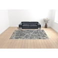 thumbnail image 2 of HomeRoots 514524 10 x 14 ft. Gray & Ivory Abstract Power Loom Stain Resistant Rectangle Area Rug, 2 of 5