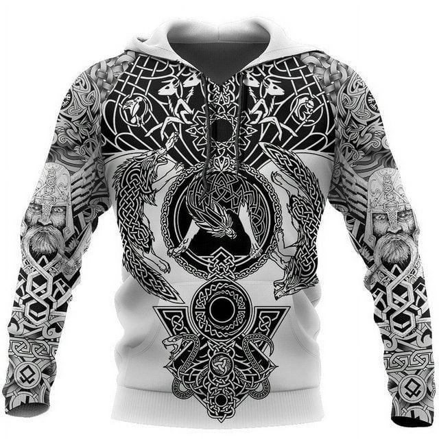 Chandails à Capuchon pour Hommes Imprimé Animal cool street (C, m)