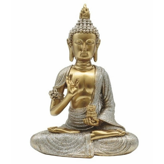 FC Design 8.5"H Gold Thai Buddha in Teaching Pose Statue Feng Shui Decoration Religious Figurine