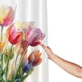 thumbnail image 5 of Watercolor Flower Colorful Shower Curta inch 72x72 inch For Bathroom, Waterproof Fabric Quick Dry Soft Decoration Set, 5 of 5