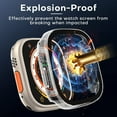 thumbnail image 4 of TAURI Paquete de 2 Estuches Rígidos Diseñados para Apple Watch Ultra 2 / Ultra 49mm, con Protector de Pantalla de Vidrio Templado 9H, [Sensible al Tacto] [Cobertura Completa] Cubierta Protectora Delga, 4 of 4