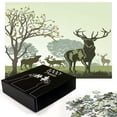 thumbnail image 3 of Ambesonne Green Jigsaw Puzzle Durable Cardboard, Deer and Nature Park, 1000 pcs, Green, 3 of 6